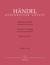 Concerto in F Major Op. 4 No. 5 HWV 293 Orchestra Scores/Parts sheet music cover